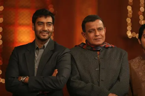 Ajay Devgan and Mithun on the sets of Colors Diwali show