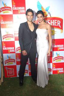 Deepika Padukone and Siddharth Mallya at Kingfisher Calender event