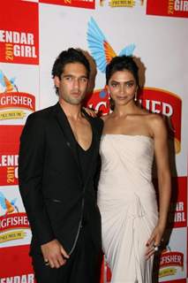 Deepika Padukone and Siddharth Mallya grace the Kingfisher Calender event at the Tulip Star, Mumbai