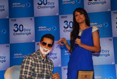 Malaika Arora Khan makes Dino and Ritwik shave at Gillete 30 day challenge event at Taj President