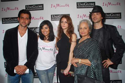 Hrithik Roshan, Waheeda Rehman and Suzzane Khan at Namrata Gujral's 1 A Minute film on breast cancer