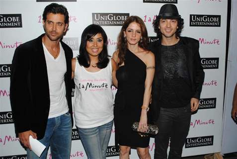 Hrithik Roshan and Suzzane Khan at Namrata Gujral's 1 A Minute film on breast cancer premiere PVR