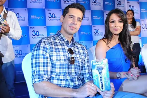 Malaika Arora Khan makes Dino and Ritwik shave at Gillete 30 day challenge event at Taj President