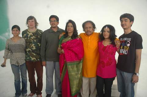 Kavita Krishnamurthy with her family for a music video directed by Luke Kenny at Andheri