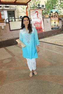 Juhi Chawala at the  Special screening of the Ramayana - The Epic for intellectually impaired children at Roxcy Cinema , Mumbai