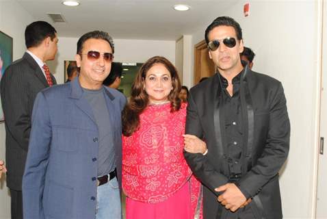 Gulshan Grover, Tina Ambani and Akshay Kumar at Dhirubai Ambani Hospital to Launch Centre for Sport