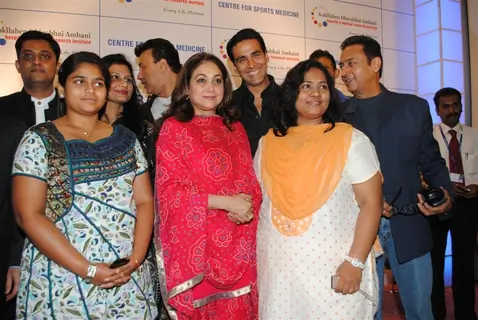 Anil Ambani, Tina Ambani and Akshay Kumar at Dhirubai Ambani Hospital to Launch Centre for Sport Medicine at Ambani Hospital