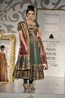 Model Walks for designers Neeta Lulla at Aamby Valley India Bridal Week day 2