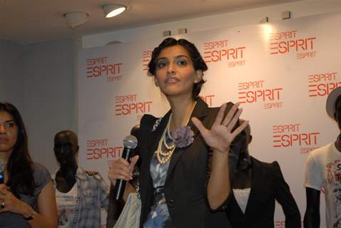 Sonam Kapoor at Esprit store in Bandra