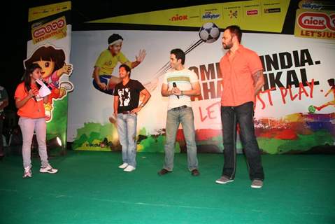 The Golmaal 3 cast and crew supports Nick Let's Just Play