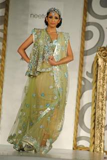 Model Walks for designers Neeta Lulla at Aamby Valley India Bridal Week day 2