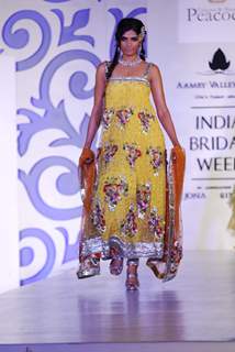 Model Walks for designers Shane and Falguni Peacock at Aamby Valley India Bridal Week day 3