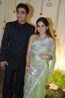 Guest at Vivek Oberoi's wedding reception at ITC Grand Maratha