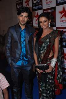 Kinshuk Mahajan & Parul Chauhan(Ranvir and Ragini) at the Star Plus ITA awards Red carpet