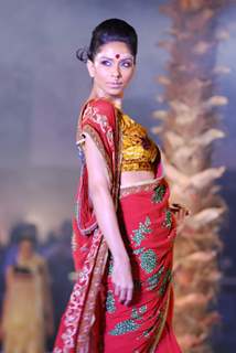 Model Walks for fashion designer Abhishek Dutta at Aamby Valley Indian Bridal Week day 4