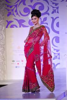 Model Walks for fashion designer Ashima Leena at Aamby Valley Indian Bridal Week day 4