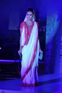 Model Walks for fashion designer Abhishek Dutta at Aamby Valley Indian Bridal Week day 4