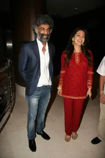 Juhi and Makrand Deshpande at Shahrukh Bola Khoobsurat Hai music launch at Novotel