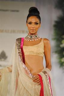 Model Walks for fashion designer Manish Malhotra at Aamby Valley Indian Bridal Week day 5