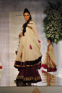 Model Walks for fashion designer Manish Malhotra at Aamby Valley Indian Bridal Week day 5