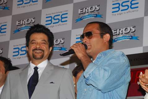 Anil Kapoor and Akshay Khanna at 'No problem' mahurat at BSE