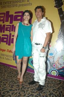 Aadesh Shrivastava and Prachi Desai at the album launch of &quot;Kahan Main Chala&quot; at Sun N Sand