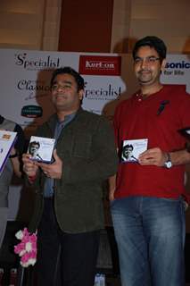 A R Rahman & Music Head, Saregama, Adarsh Gupta launching Srinivas latest album Timeless Classics