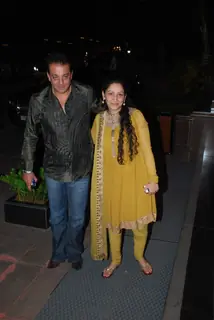 Sanjay Dutt and his wife Manyata Dutt at Baba Dewan's birthday bash, Taj Land's End