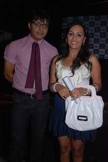 On-screen couple Ashita Dhawan with Naveen Saini at the Bidaai Farewell Party