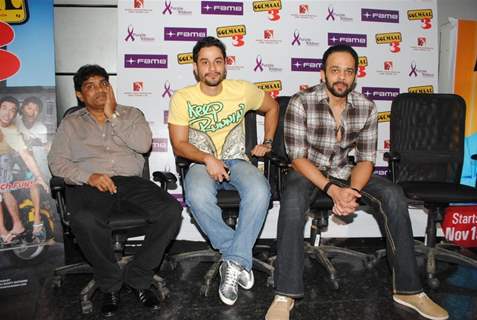 Golmaal 3 cast celebrate success of their film with underprivileged kids on Children’s Day at FAME Cinemas in Andheri, Mumbai