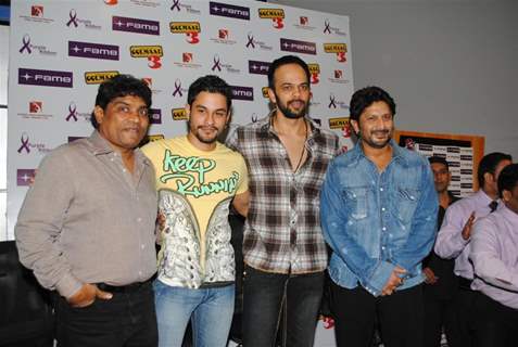 Golmaal 3 cast celebrate success of their film with underprivileged kids on Children’s Day at FAME Cinemas in Andheri, Mumbai