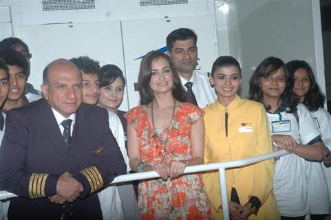 Dia Mirza at the launch of Jet Spark in Goregaon