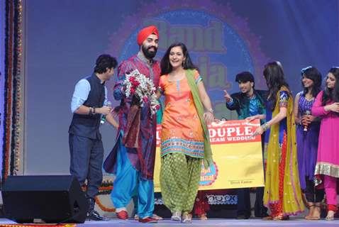 Cast and Crew at Band Baaja Barat promotional musical event at Yashraj Studio