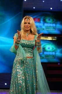 Pamela Anderson on the sets of Bigg Boss 4 House