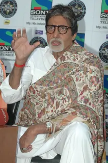 Amitabh Bachchan with KBC Winner press meet