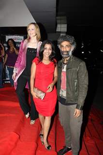 Makrand Deshpande and Preetika Chawla at Shahrukh Bola Khoobsurat Hai Tu film premiere at Cinemax