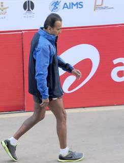 ADAG Chairman Anil Ambani during the Delhi Half Marathon, in New Delhi