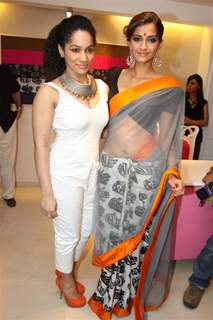 Sonam Kapoor at innaguration of fashion designer Masaba Gupta's first standalone store''MASABA''