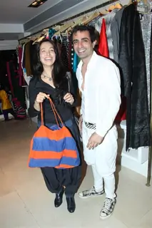 Shraddha and Mayank at inaguration of fashion designer Masaba Gupta first standalone store''MASABA''