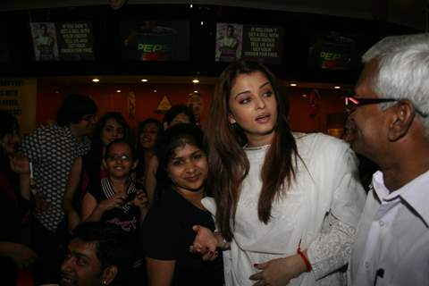 Aishwarya Rai at special show of Guzaarish for special kids and paraplegic patients at PVR Cinemas in Juhu, Mumbai