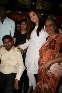 Aishwarya Rai at special show of Guzaarish for special kids and paraplegic patients at PVR Cinemas i