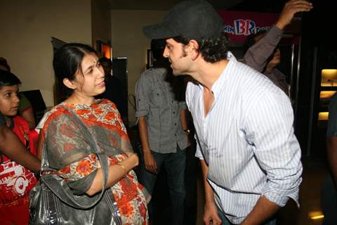 Hrithik Roshan at special show of Guzaarish for special kids and paraplegic patients at PVR Cinemas