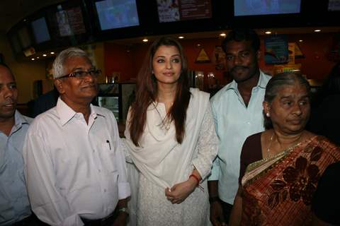 Aishwarya Rai at special show of Guzaarish for special kids and paraplegic patients at PVR Cinemas in Juhu, Mumbai