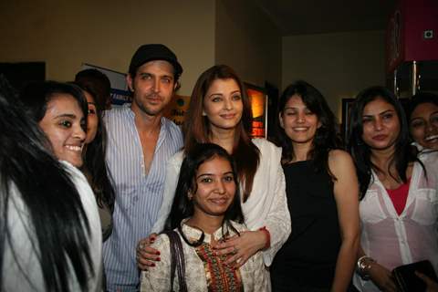 Hrithik Roshan and Aishwarya Rai at special show of Guzaarish for special kids and paraplegic patients at PVR Cinemas in Juhu, Mumbai