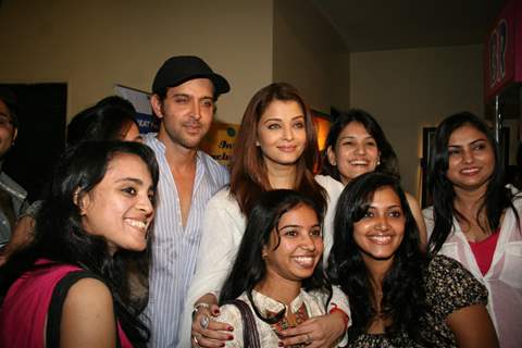 Hrithik Roshan and Aishwarya Rai at special show of Guzaarish for special kids and paraplegic patients at PVR Cinemas in Juhu, Mumbai