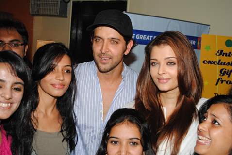 Hrithik Roshan and Aishwarya Rai at special show of Guzaarish for special kids and paraplegic patients at PVR Cinemas in Juhu, Mumbai