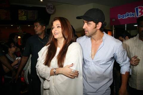 Hrithik Roshan and Aishwarya Rai at special show of Guzaarish for special kids and paraplegic patients at PVR Cinemas in Juhu, Mumbai