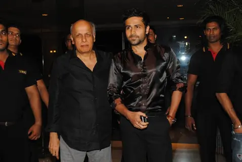 Emraan Hashmi and Mahesh Bhatt at Once Upon a Time film success bash at JW Marriott in Juhu, Mumbai