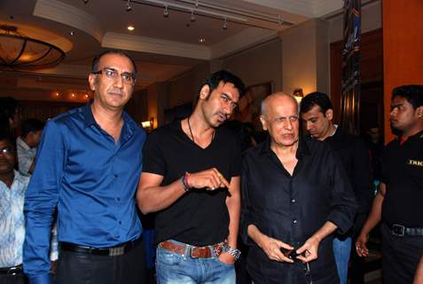 Ajay Devgan and Mahesh Bhatt at Once Upon a Time film success bash at JW Marriott in Juhu, Mumbai