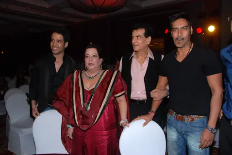 Ajay Devgan, Jeetendra and Tusshar Kapoor at Once Upon a Time film success bash at JW Marriott in Ju